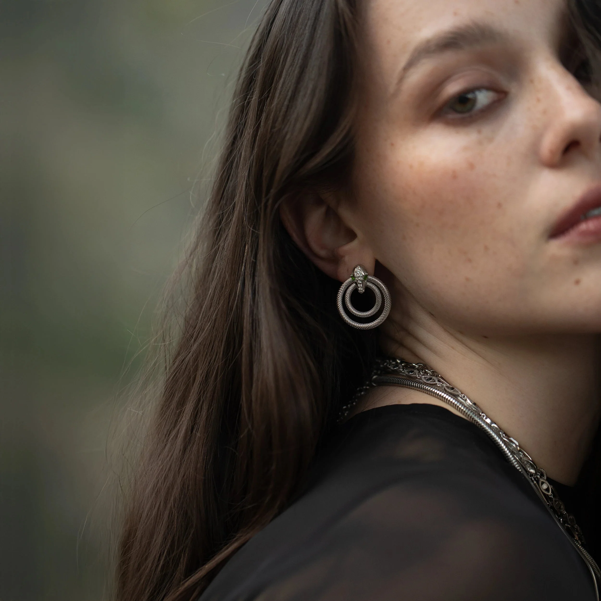 Snake Doorknocker Earrings - Image 3