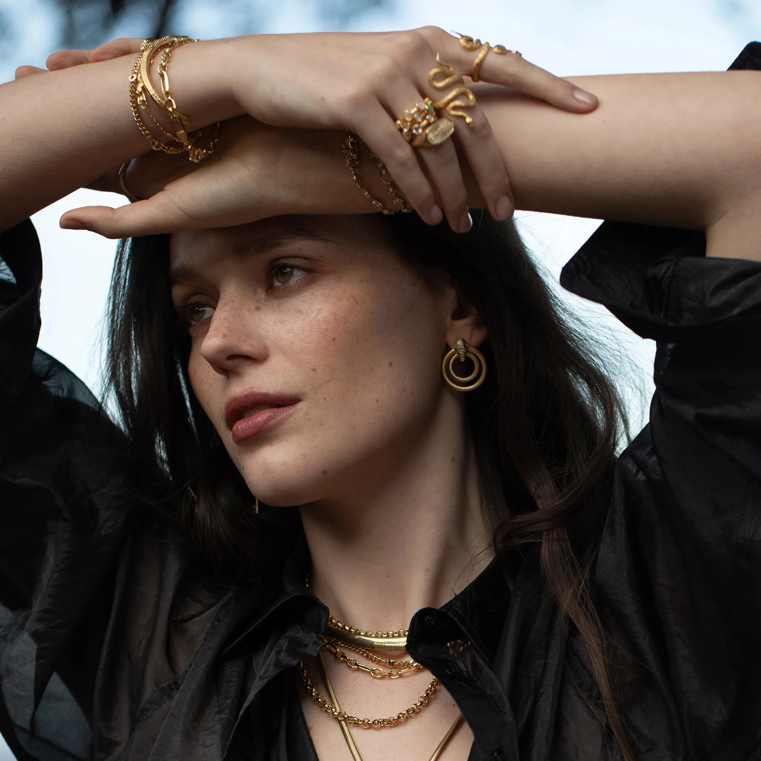 Snake Doorknocker Earrings - Image 4