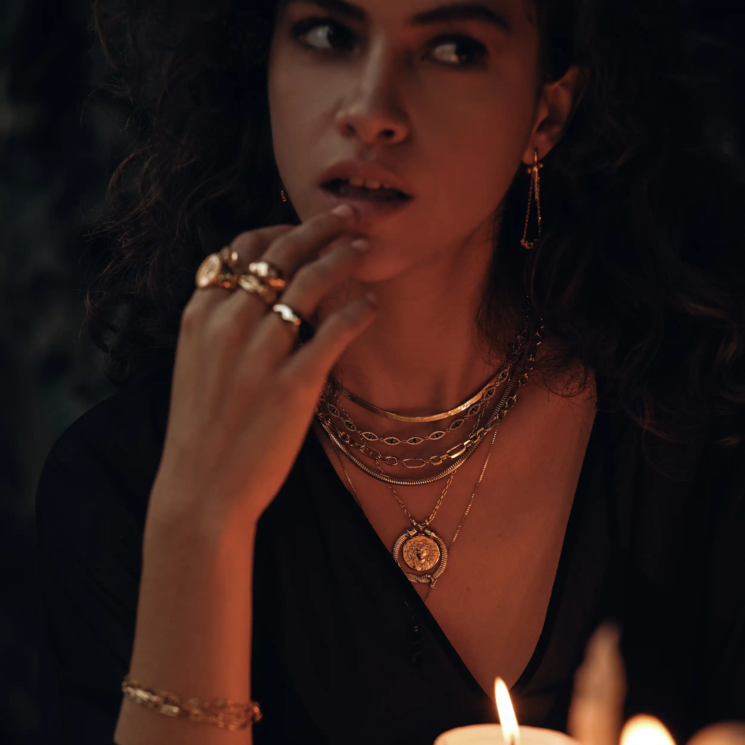 Snake Goddess Halo Necklace - Image 3