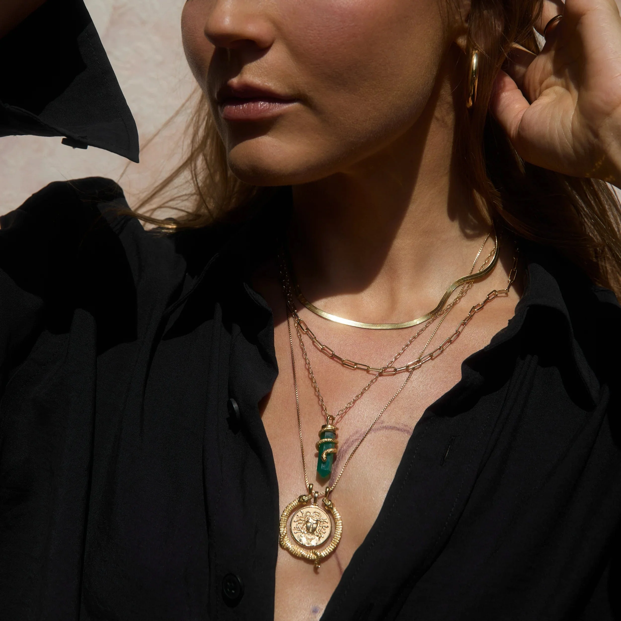 Snake Goddess Halo Necklace - Image 4