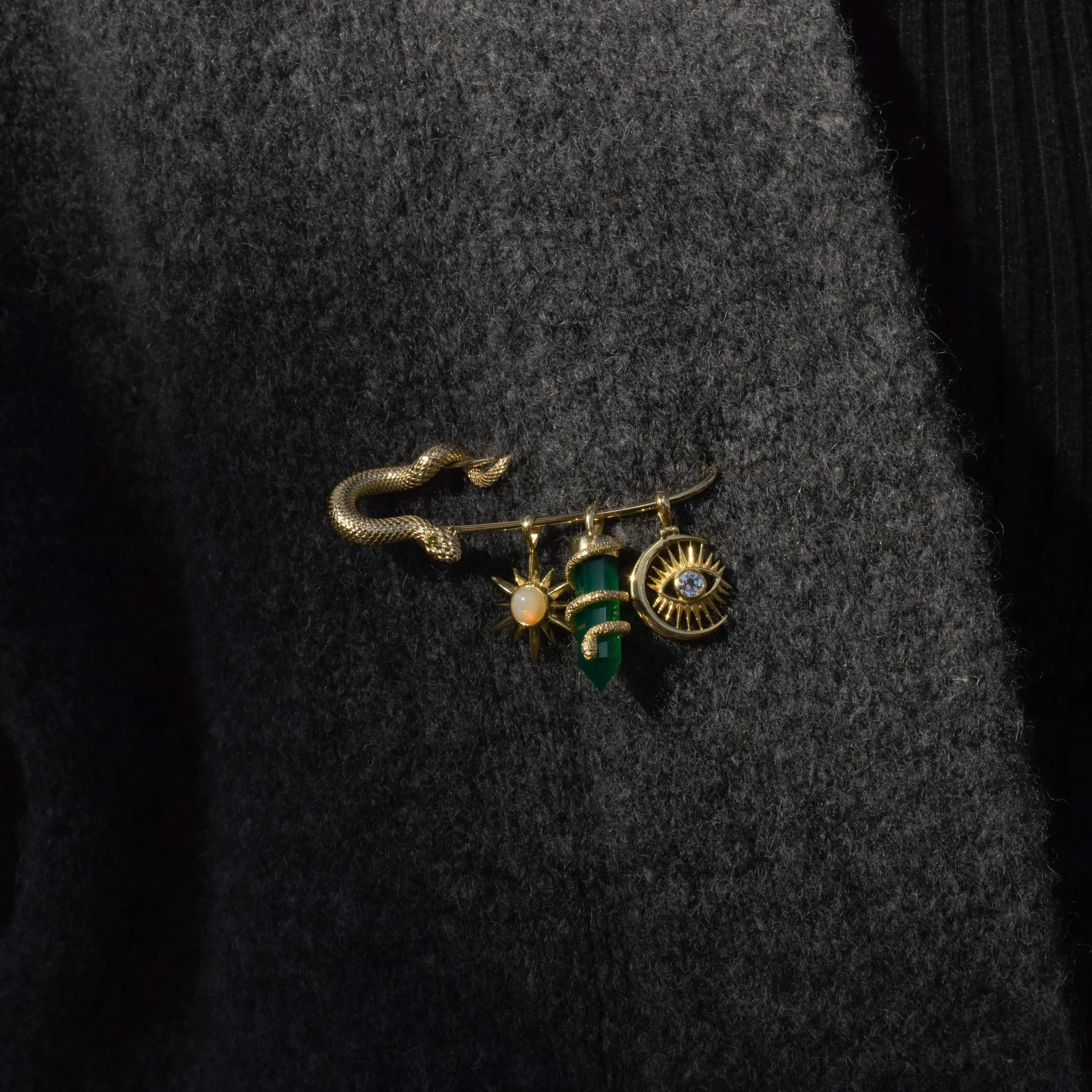 Snake Pin Charm Collector Brooch - Image 3