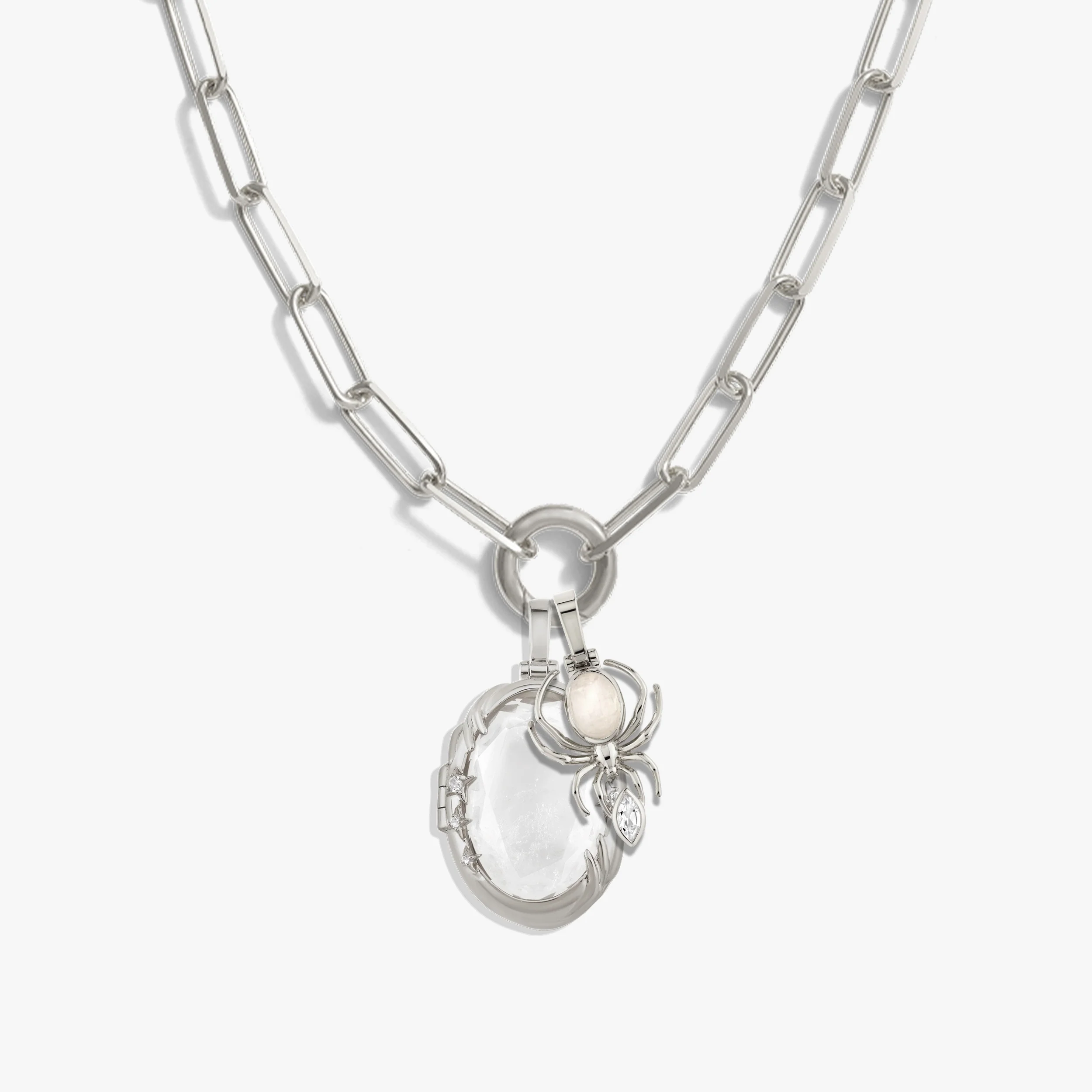 Spider Locket Charm Necklace - Image 4