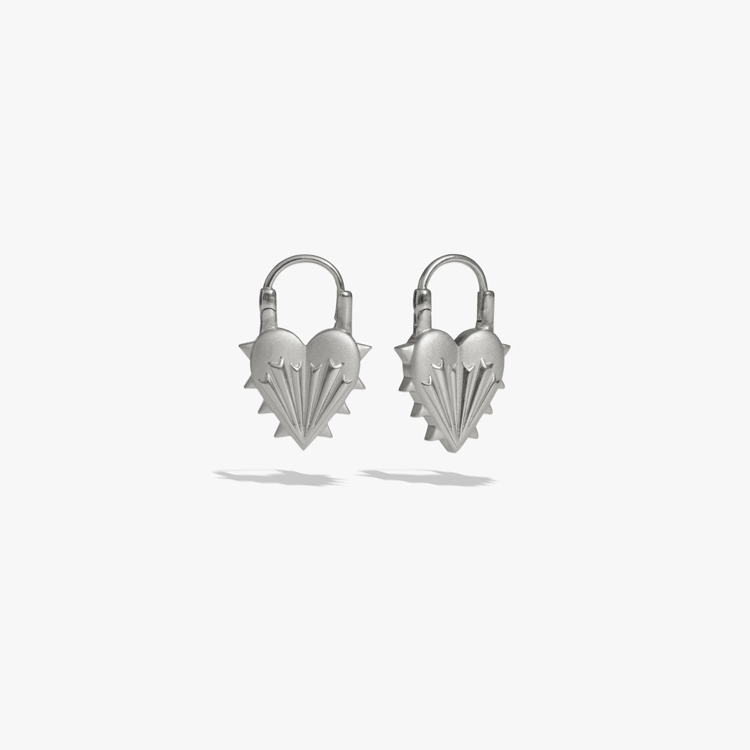 Spiked Heart Earrings - Image 4