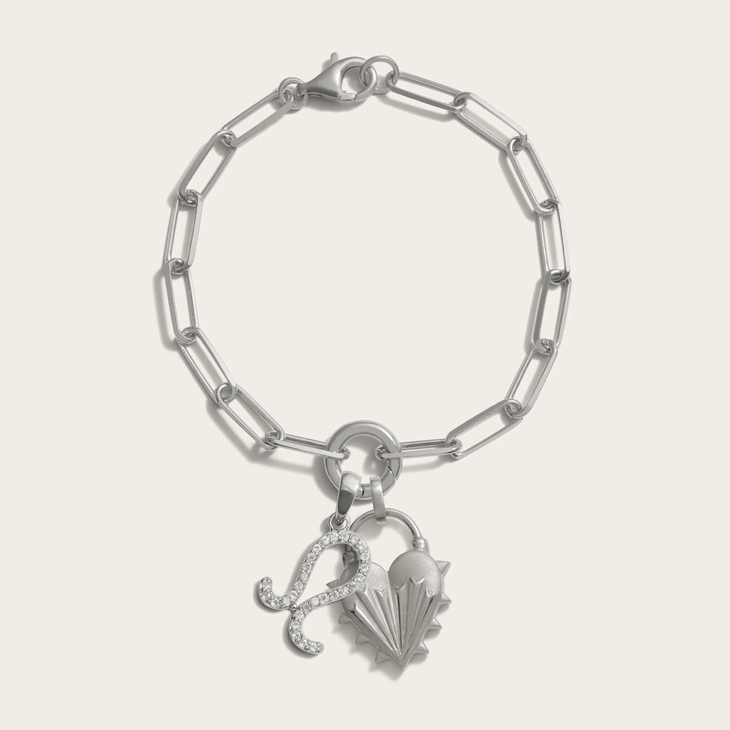 Spiked Heart Zodiac Charm Bracelet - Image 18