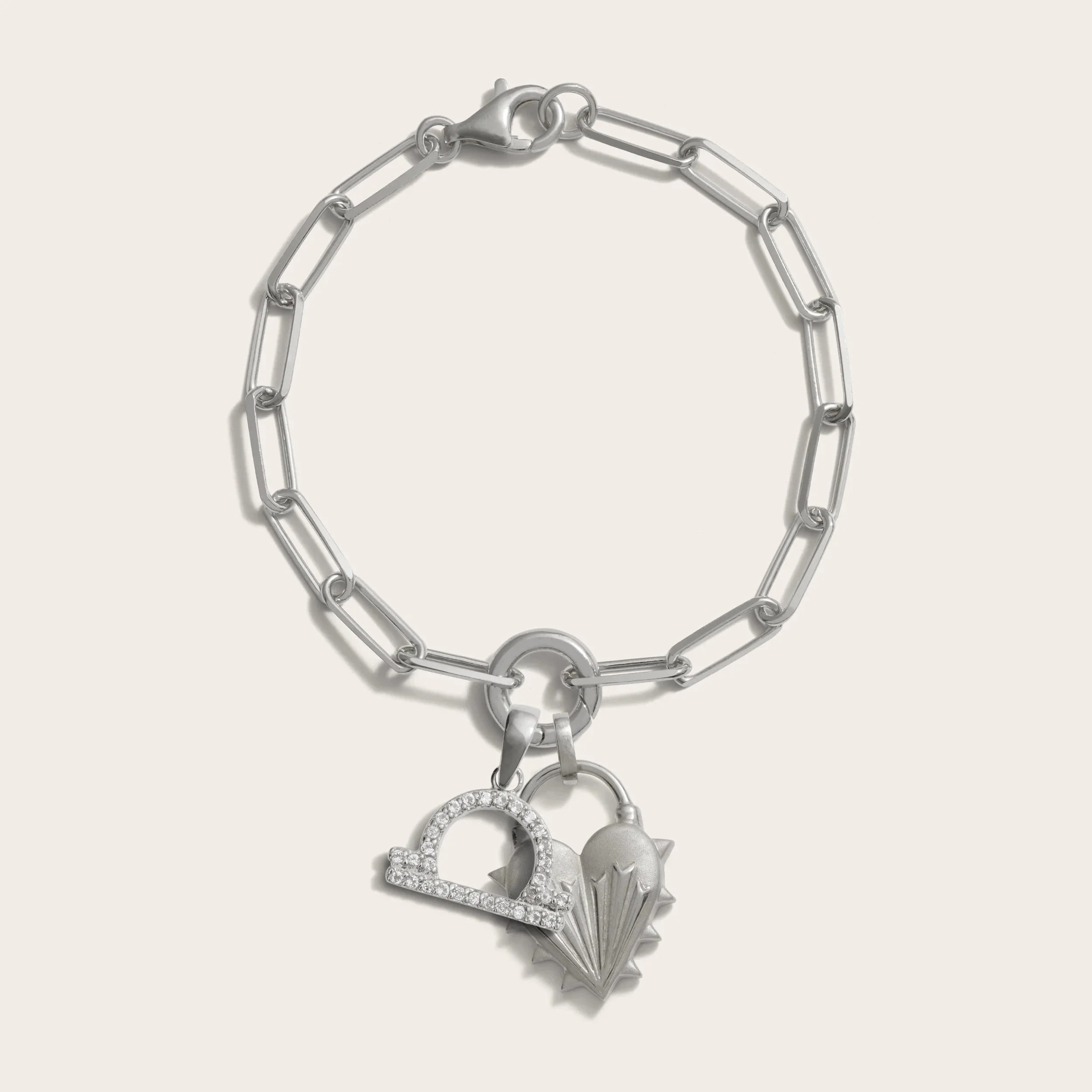 Spiked Heart Zodiac Charm Bracelet - Image 20