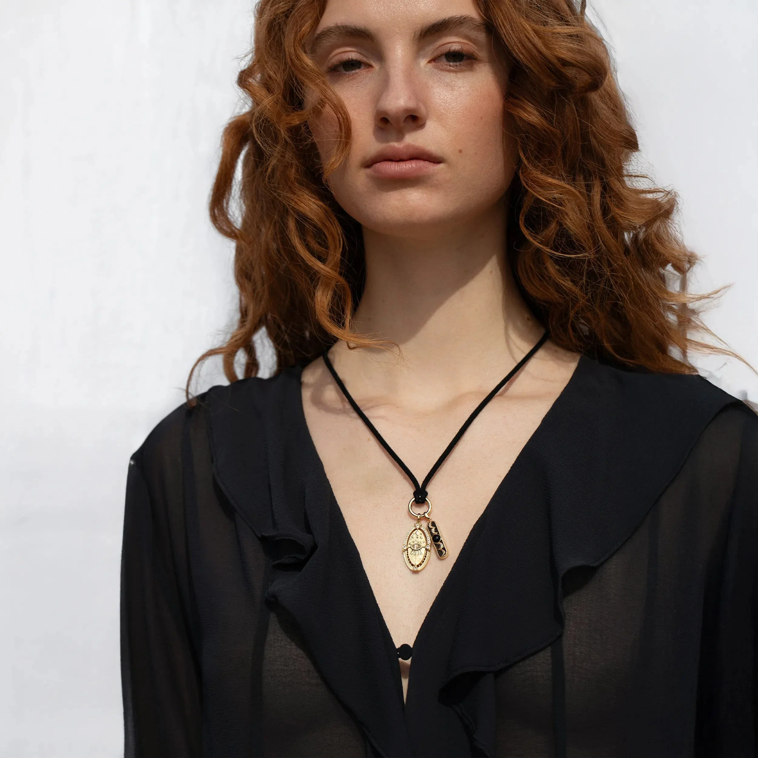 Suede Cord Charm Collector Necklace - Image 4