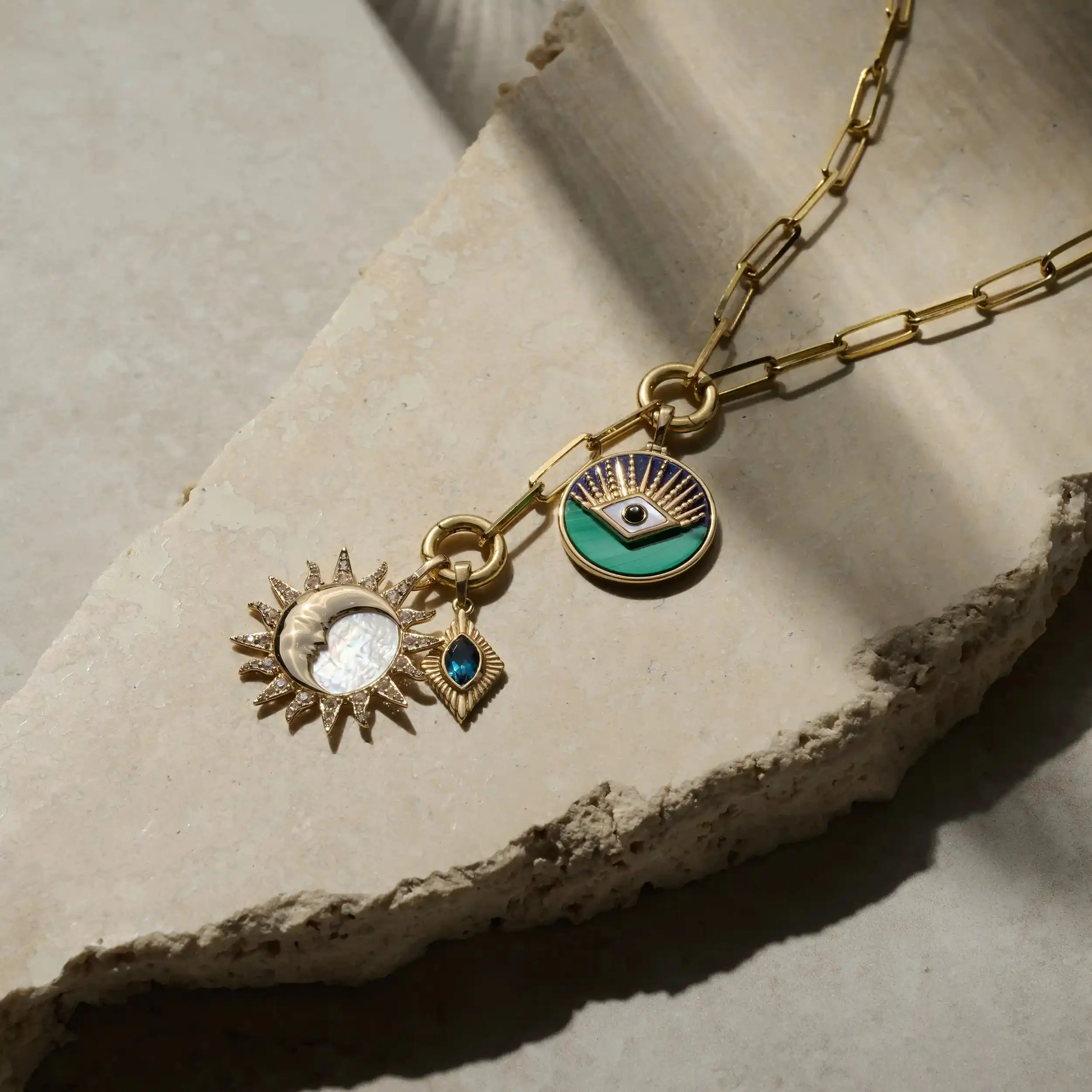 Sun & Moon Mother of Pearl Necklace - Image 3