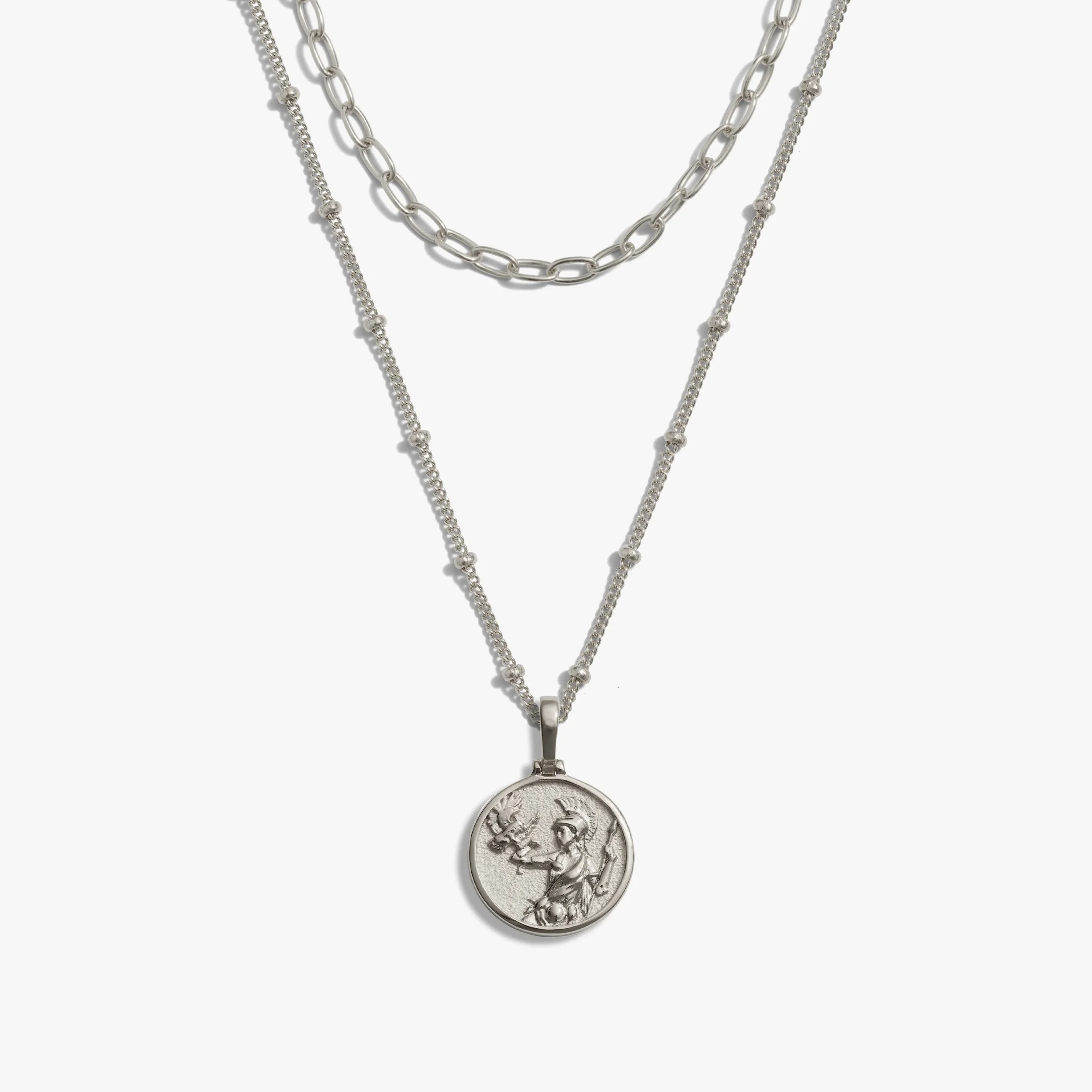 Mini Athena + Delicate Paperclip Necklace Set - Image 3