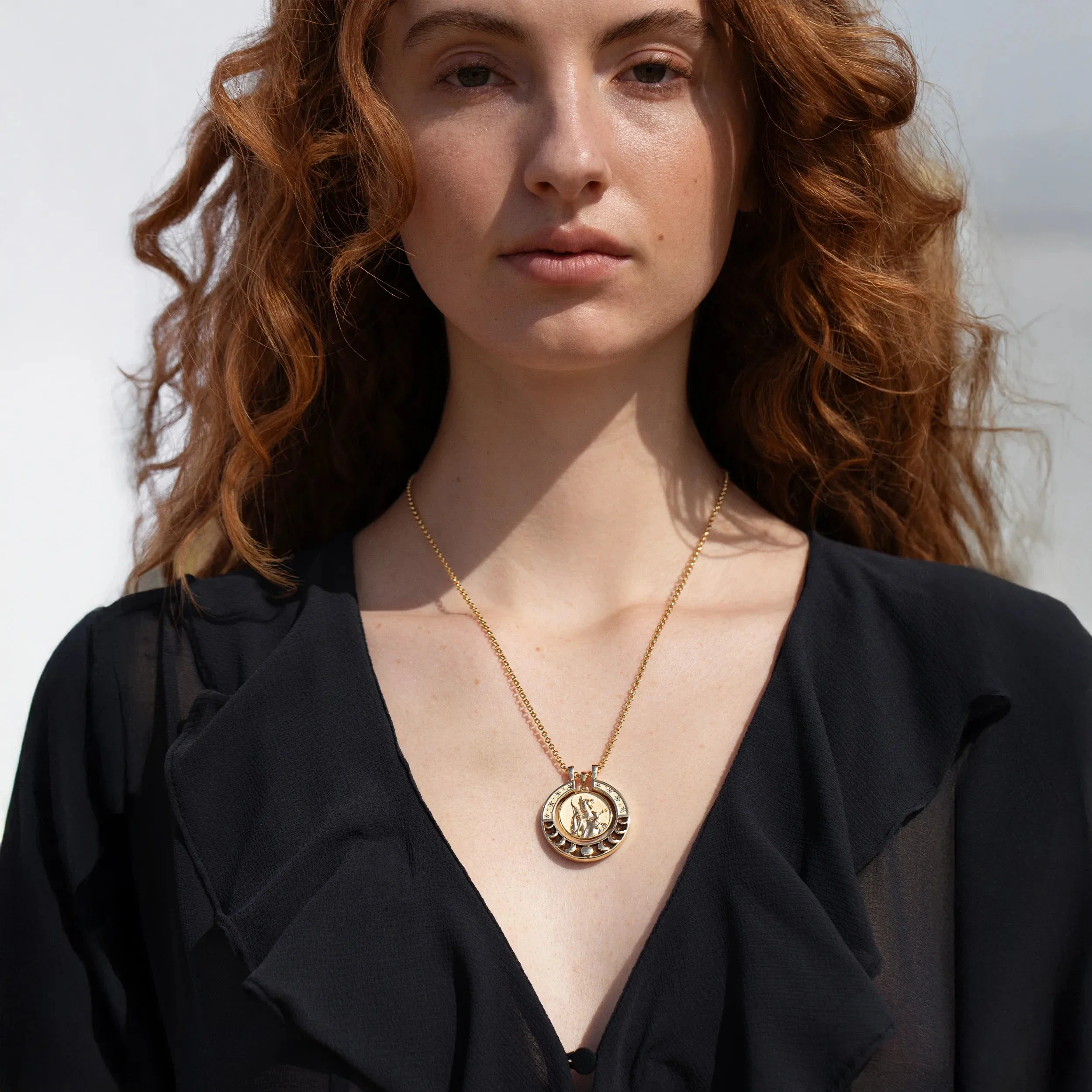 Tiger's Eye Moon Phase Halo Necklace - Image 2
