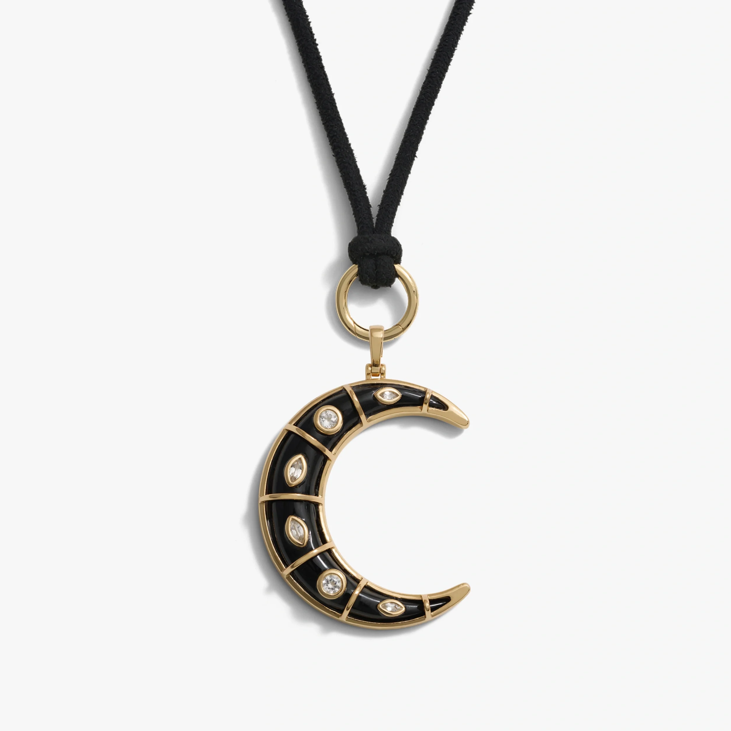 Mystic Moon Cord Charm Necklace