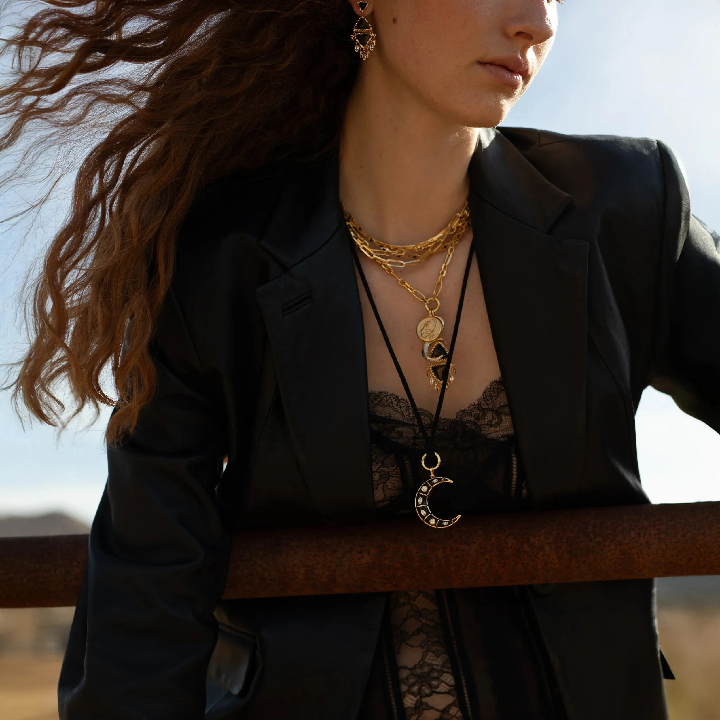 Mystic Moon Cord Charm Necklace - Image 2