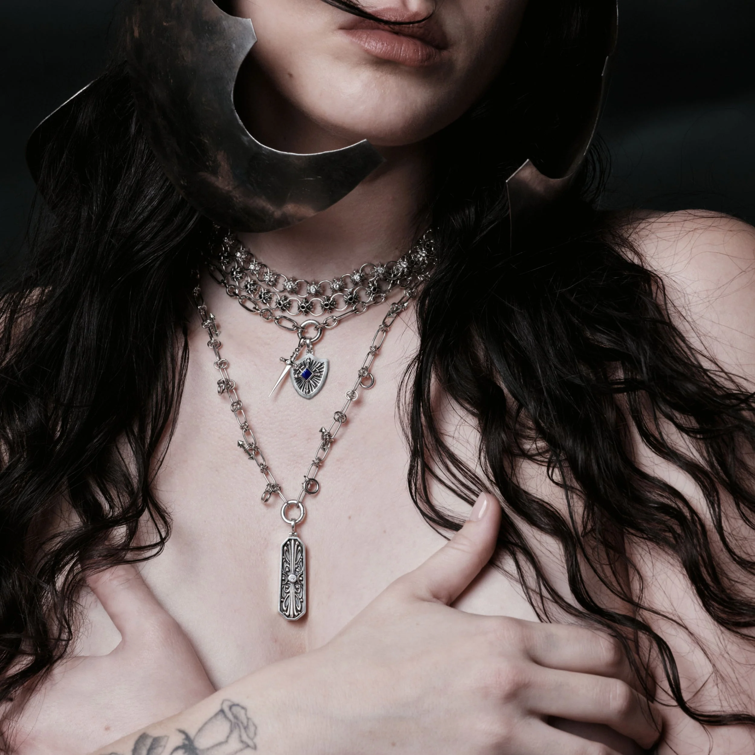 Triple Moon Pocket Knife Pendant - Image 2