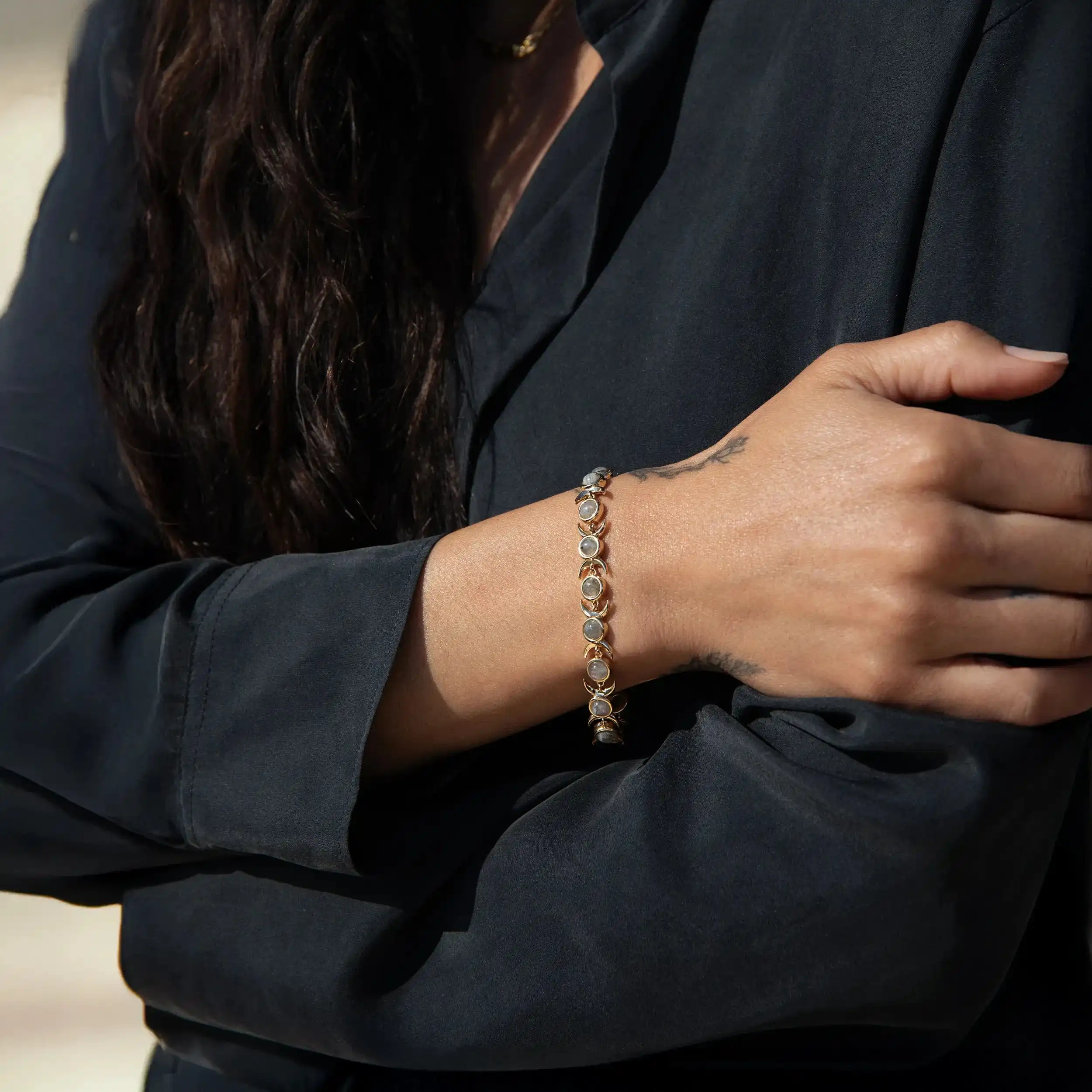 Triple Moon Tennis Bracelet - Image 5