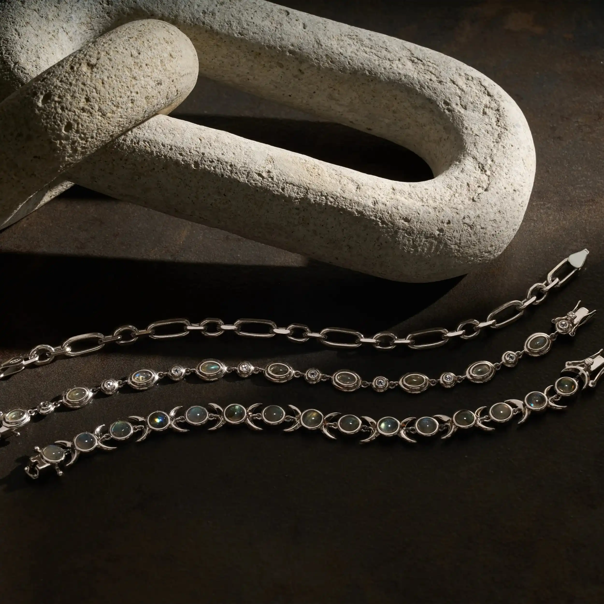 Triple Moon Tennis Bracelet - Image 6