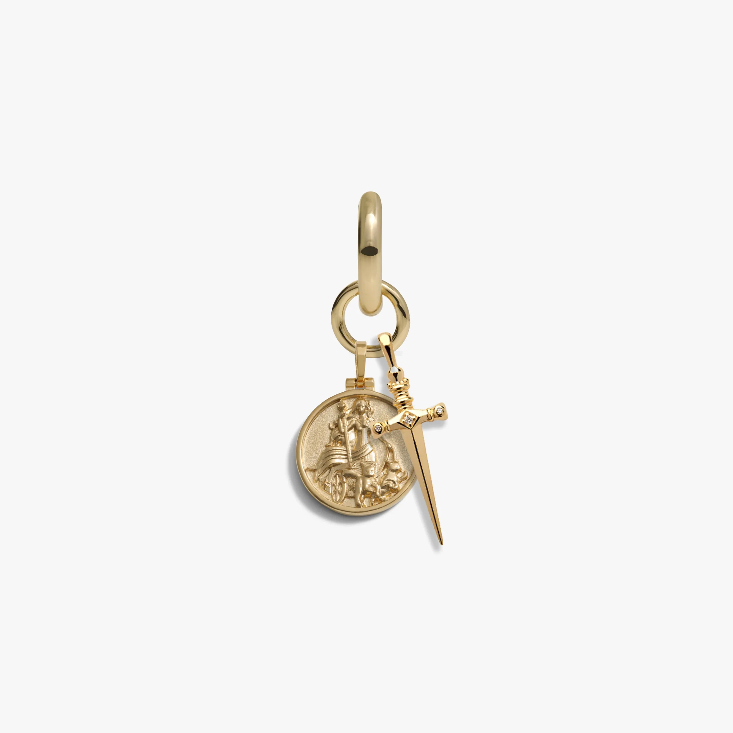 Warrior Goddess Charm Earring - Image 4