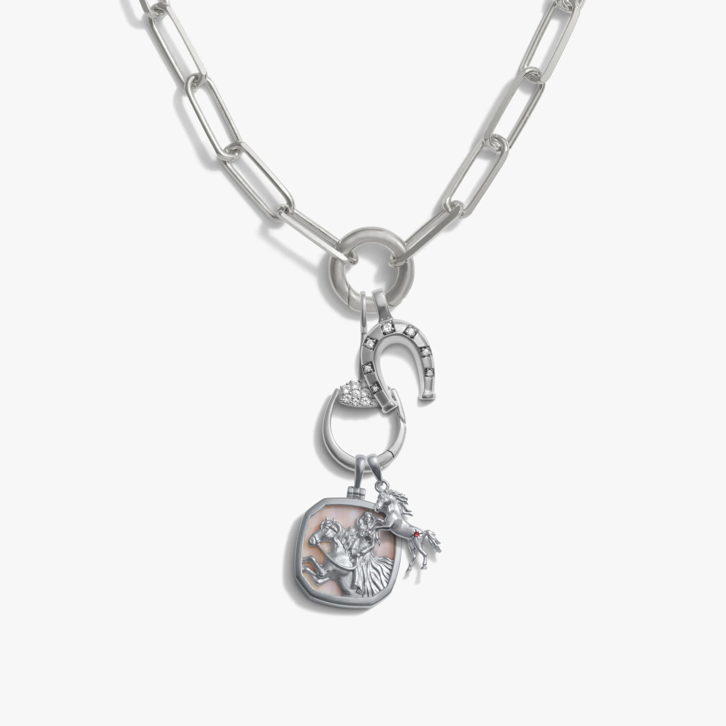 White Horse Charm Lariat - Image 3
