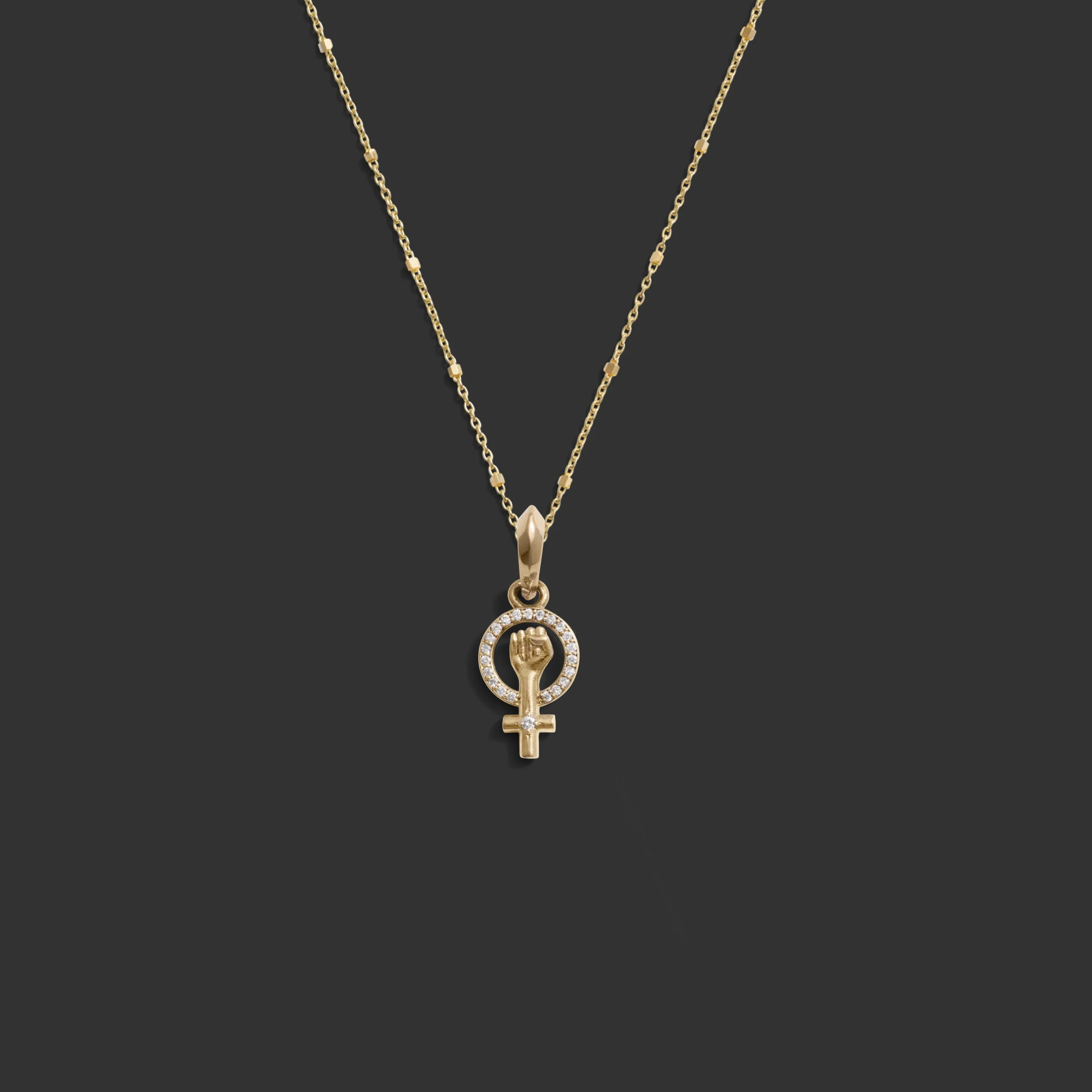 Diamond Woman Power Necklace